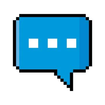 Speech bubble pixel Illustration