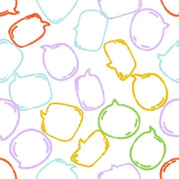 Speech Bubble Pixel Pattern. Vector seamless dithering pixel style pattern Stock Illustration