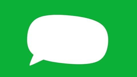 Speech Bubble Pop Animation on Green Screen | Empty Chat Box Overlay  Vidéo 331148505