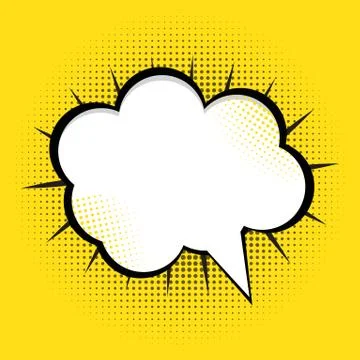 Speech Bubble Pop Art Background Vector Illustrazione stock
