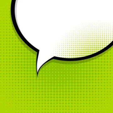 Speech Bubble Pop Art Background On Dot Background Vector Illust Stock Illustration