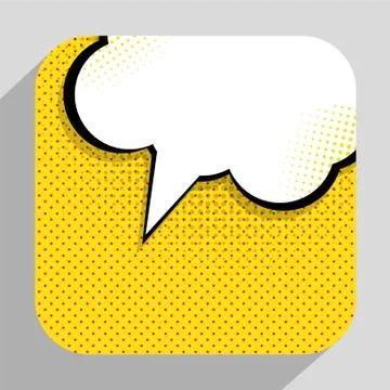 Speech Bubble Pop Art Background On Dot Background  Illust Stock Illustration