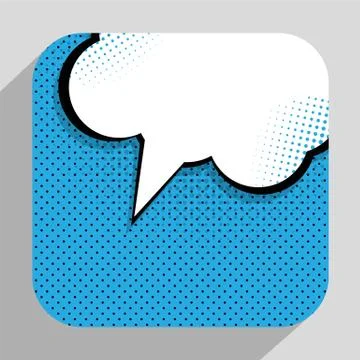 Speech Bubble Pop Art Background On Dot Background  Illust Stock Illustration