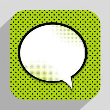 Speech Bubble Pop Art Background On Dot Background  Illust Stock Illustration