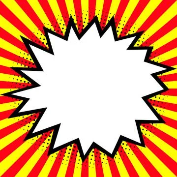 Speech bubble in the pop-art explosion Stock Illustration