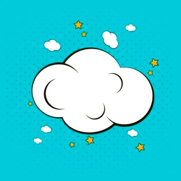 Speech bubble in pop-art style vector illustration Stock Illustration