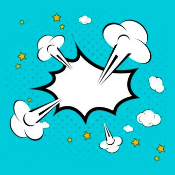 Speech bubble in pop-art style vector illustration Stock Illustration