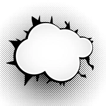 Speech bubble Pop Art Style Stock Illustration