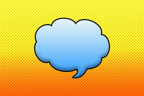 Speech bubble in pop art style Stock Illustration
