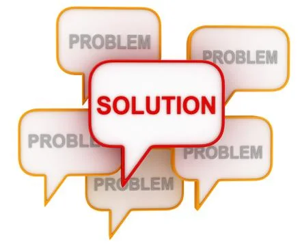 Speech Bubble - Problem and Solution Illustrazione stock
