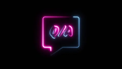 Speech bubble with question and answer icon animation Stock Footage 321469747