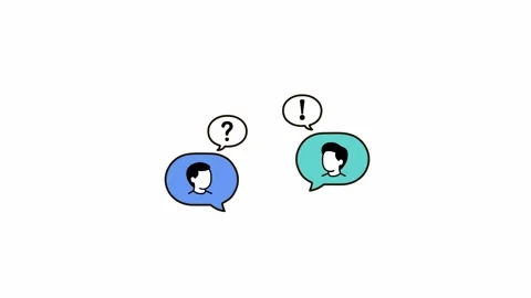 Speech Bubble Question and Answer Dialog Animation Stock Footage 335159514