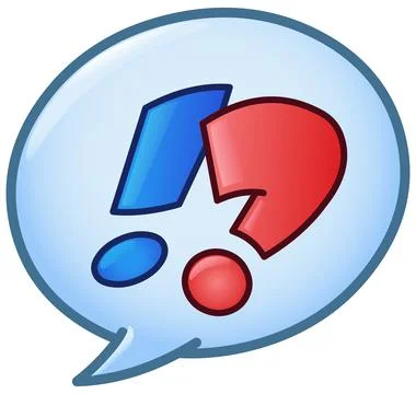 Speech Bubble with Question and Exclamation Stock Illustration