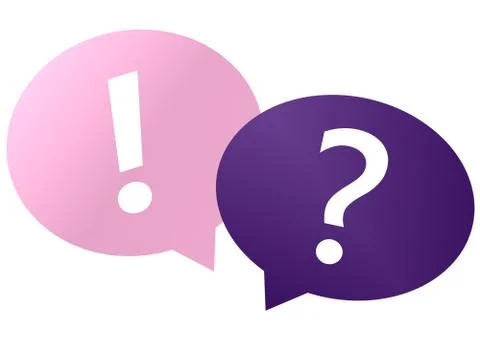 Speech bubble question exclamation mark Stock Illustration