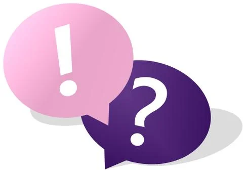 Speech bubble question exclamation mark Illustrazione stock