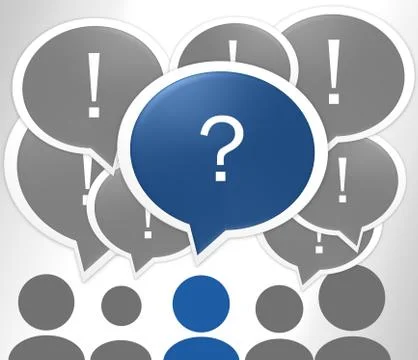 Speech bubble question mark Stock Illustration