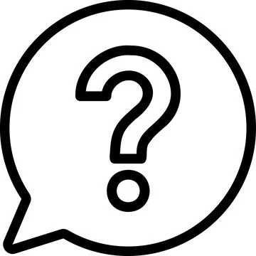 Speech bubble with question mark for user inquiry Illustrazione stock