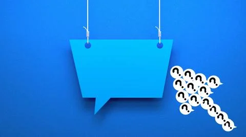 Speech bubble question Stock Photos
