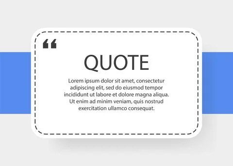 Speech Bubble. Quote text. Square object. Geometric design. Space for quote a Stock Illustration
