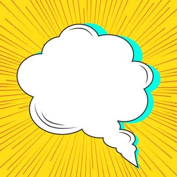 Speech bubble on rays with effect explosion background and halftone dots Stock-Illustration