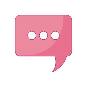 Speech bubble in rectangle shape isolated icon Illustrazione stock