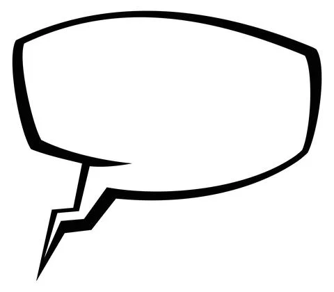 Speech bubble in retro comic style. Blank text frame Stock Illustration