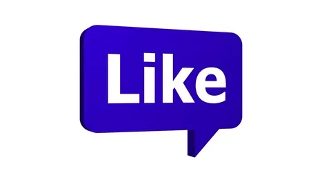 Like Speech Bubble Rotating in 3D Stock Footage 78217104