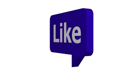 Like Speech Bubble Rotating Constant Speed With Alpha Stock Footage 78228102