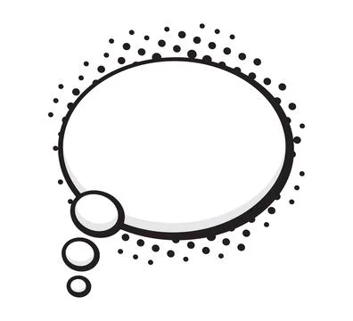 Speech bubble round shape with dots rays in pop art style. Comic style Stock Illustration