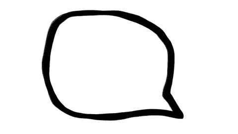 Speech Bubble Scribble Doodle Hand Drawn Animation Cartoon 스톡 동영상 101910390