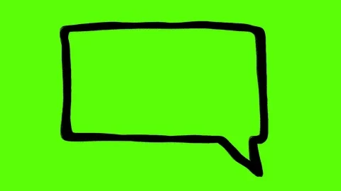 Speech Bubble Scribble Doodle Hand Drawn Animation Green Screen 스톡 동영상 102048952