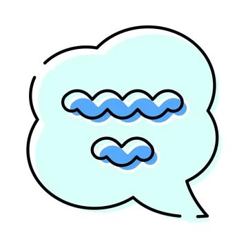 Speech bubble with sea waves icon message Stock Illustration