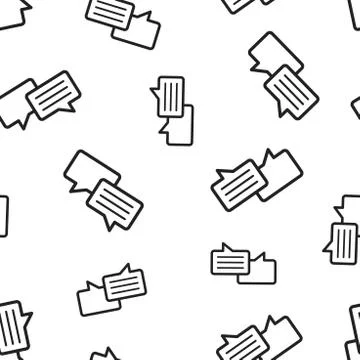 Speech bubble seamless pattern background. Business concept vector illustrati 스톡 일러스트