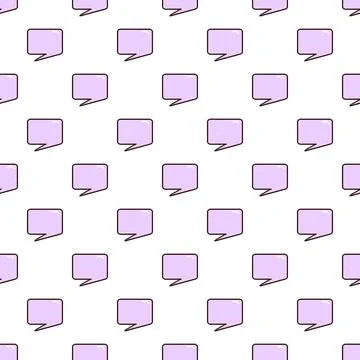 Speech bubble seamless pattern for communication and chat Ilustração Stock