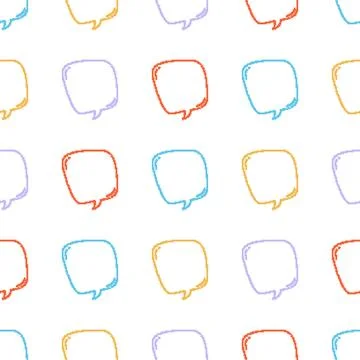 Speech Bubble Seamless Pattern. Vector seamless pattern illustration Stock Illustration