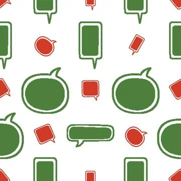 Speech Bubble Seamless Pattern. Vector seamless dithering pixel style pattern Stock Illustration