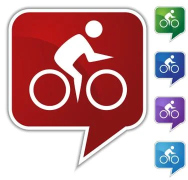 Speech bubble set - bike Stock Illustration
