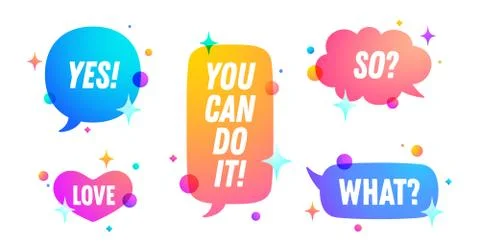 Speech bubble. Set of chat message Stock Illustration