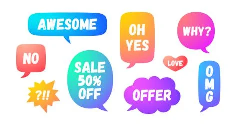 Speech bubble. Set of chat message イラスト素材