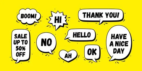 Speech bubble. Set of chat message Stock-Illustration