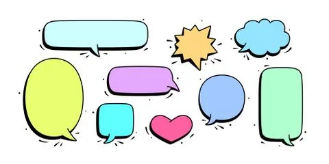Speech bubble. Set of chat message Stock Illustration