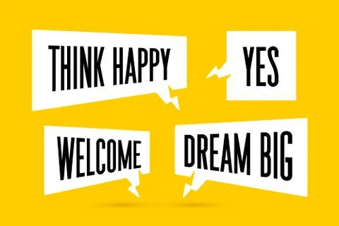 Speech Bubble. Set of colorful cloud talk speech bubble Stock Illustration