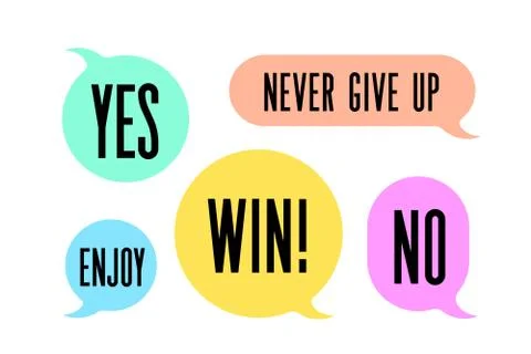 Speech Bubble. Set of colorful cloud talk speech bubble Stock Illustration