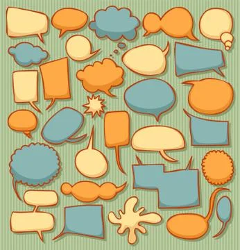 Speech bubble set Stock Illustration