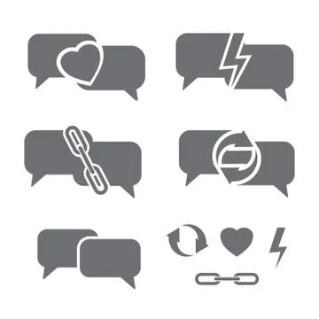 Speech bubble set Stock Illustration