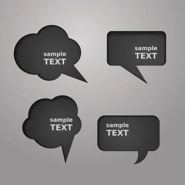 Speech Bubble Set Stock Illustration