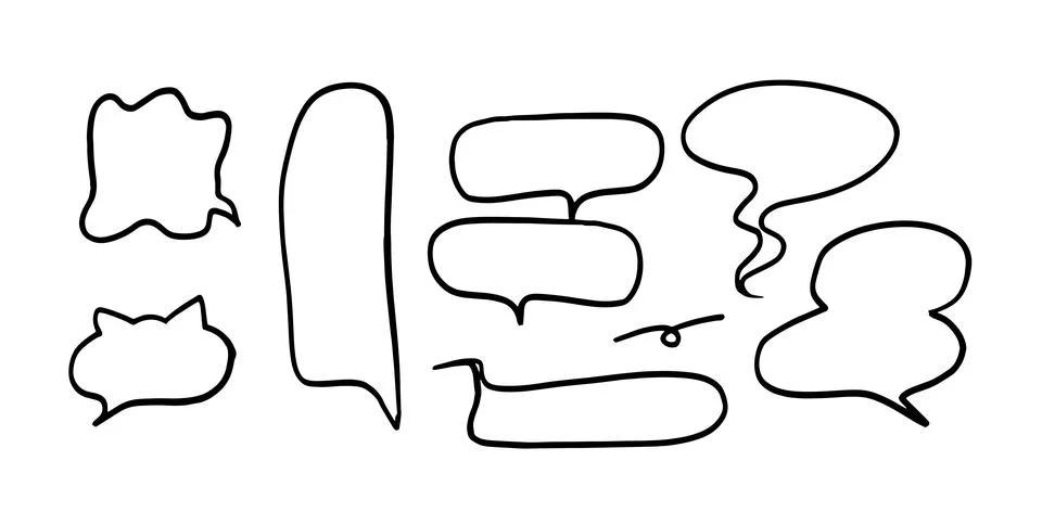 Speech Bubble Set Illustration | Vector for Communication and Graphic Designs Stock Illustration