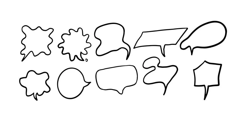 Speech Bubble Set Illustration | Vector for Communication and Graphic Designs Stock-Illustration