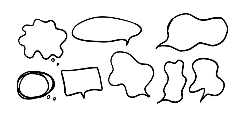 Speech Bubble Set Illustration | Vector for Communication and Graphic Designs Stock-Illustration