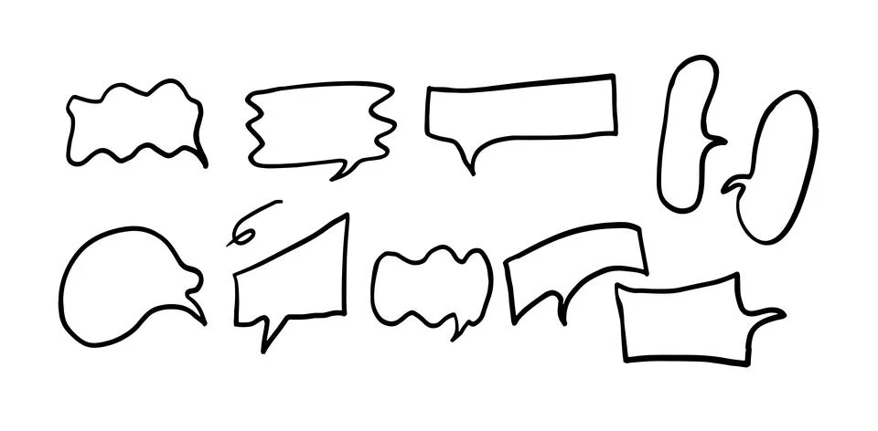 Speech Bubble Set Illustration | Vector for Communication and Graphic Designs Иллюстрация